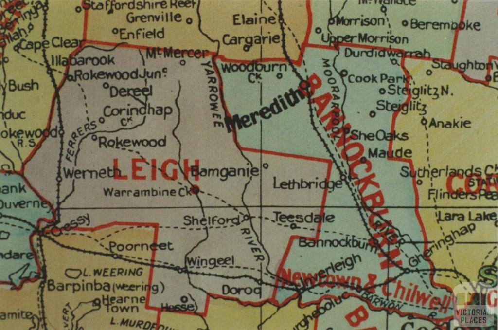 Leigh shire map, 1924