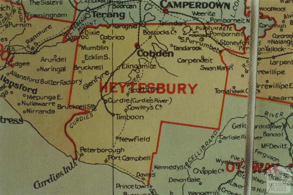 Heytesbury shire map, 1924