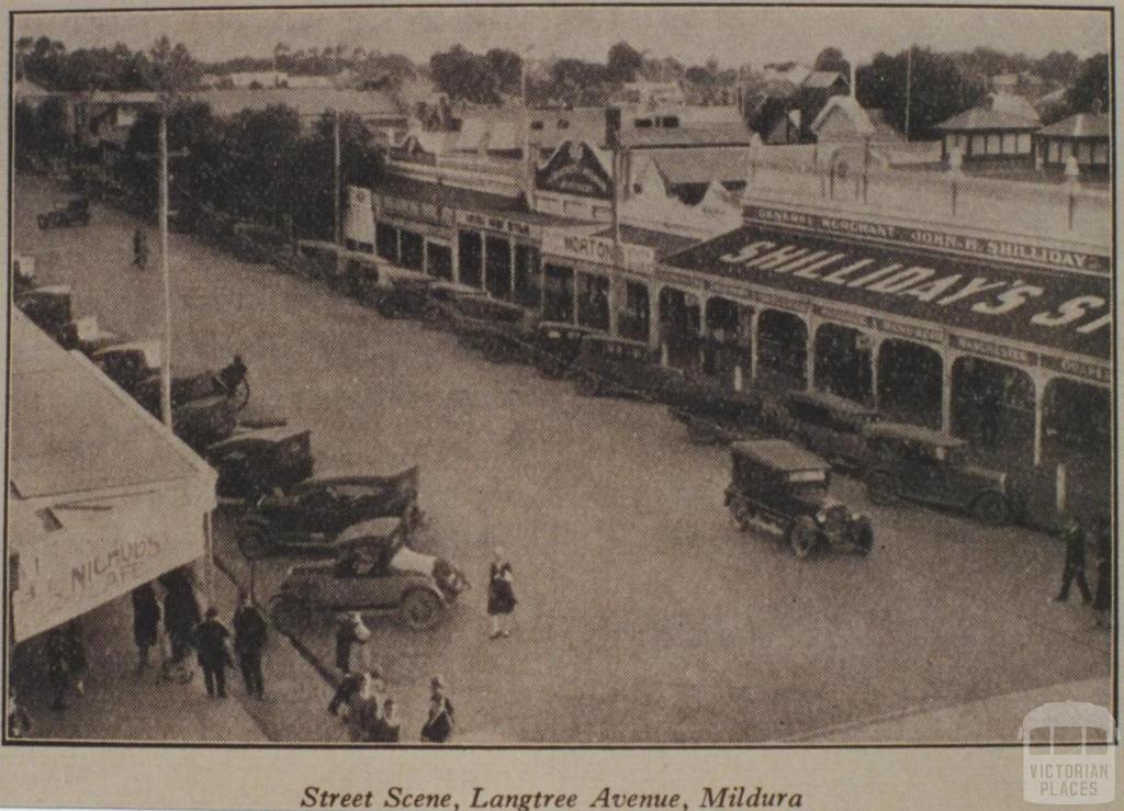 Street scene, Langtree Avenue, Mildura, 1918