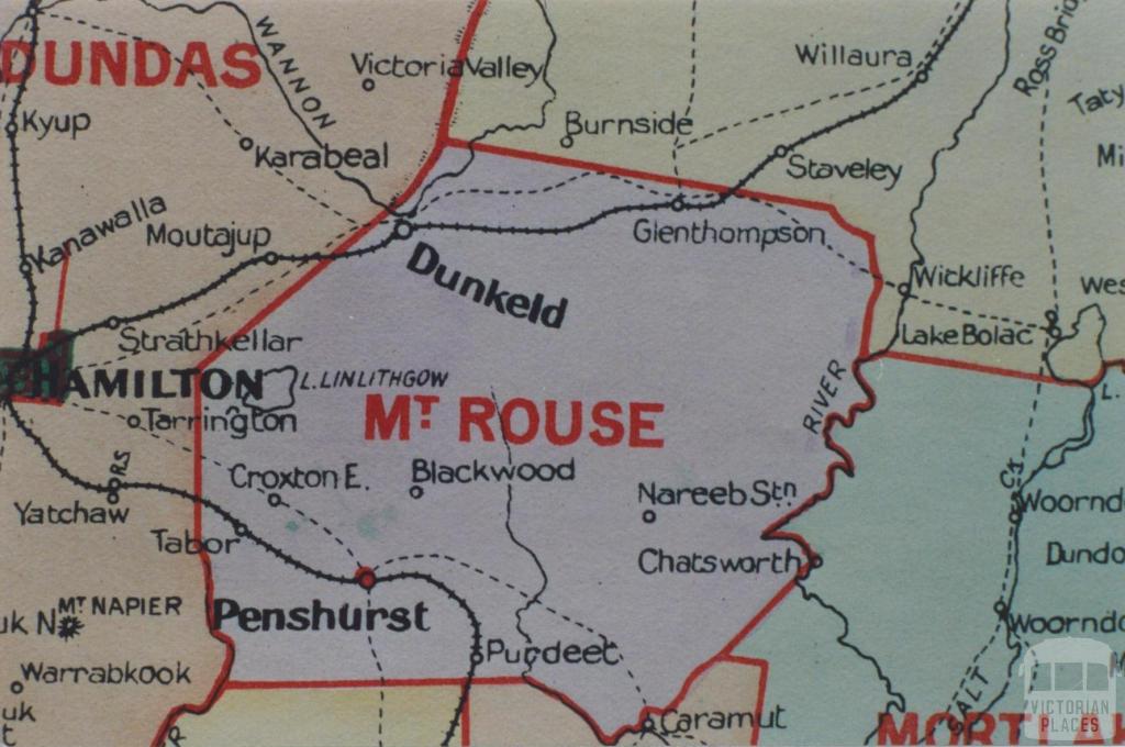 Mount Rouse shire map, 1924