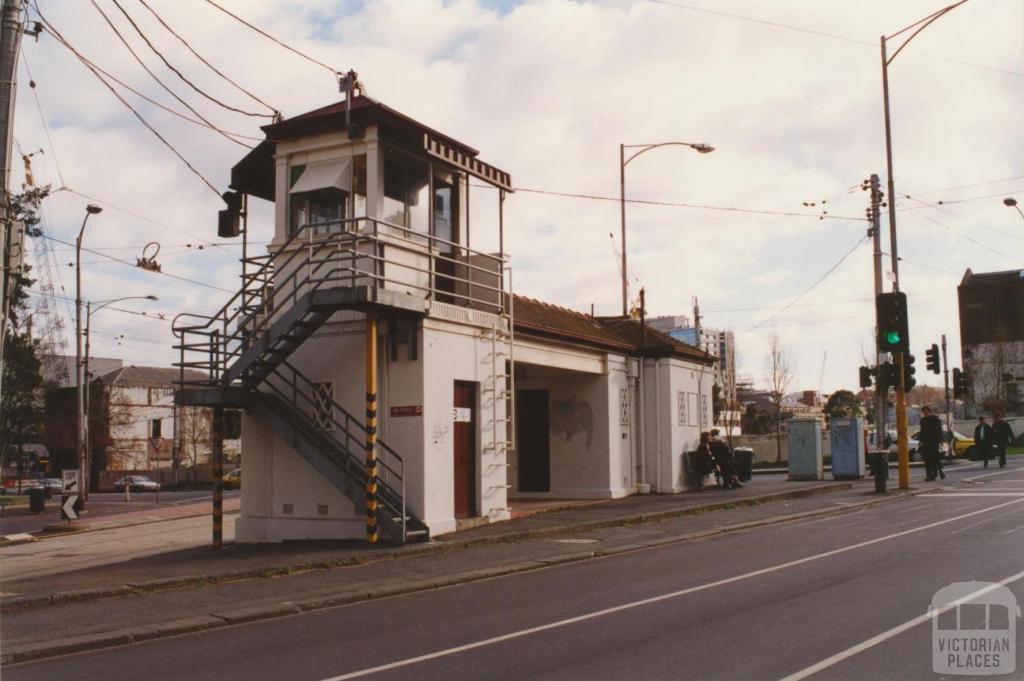 Tram signal cabin, Swanston Street, Melbourne, 2001