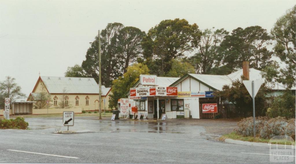 Elaine store and church, 2002