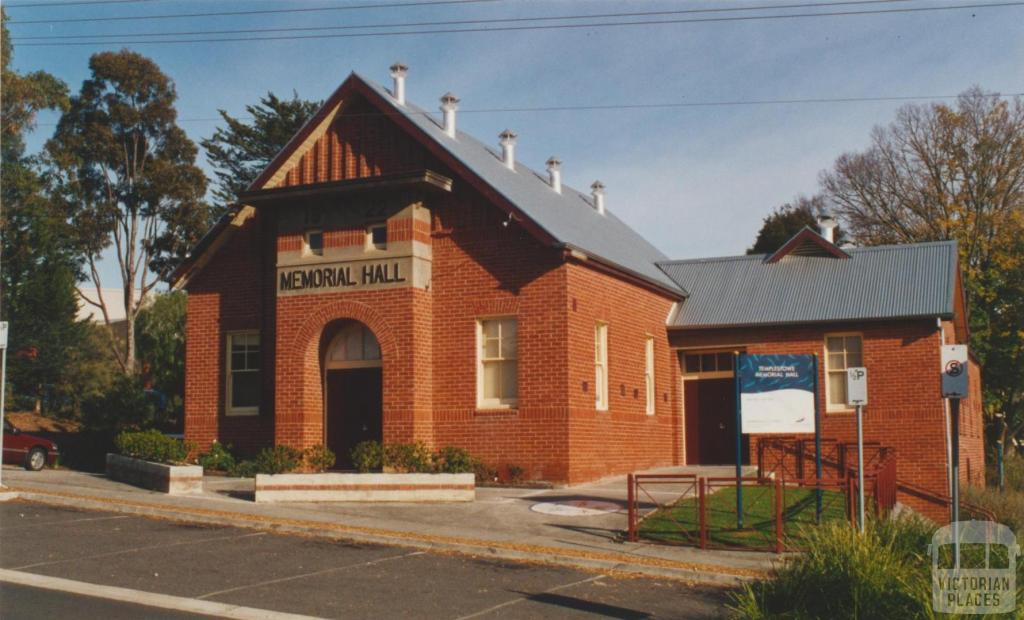 Templestowe Hall, Anderson Street, 2002