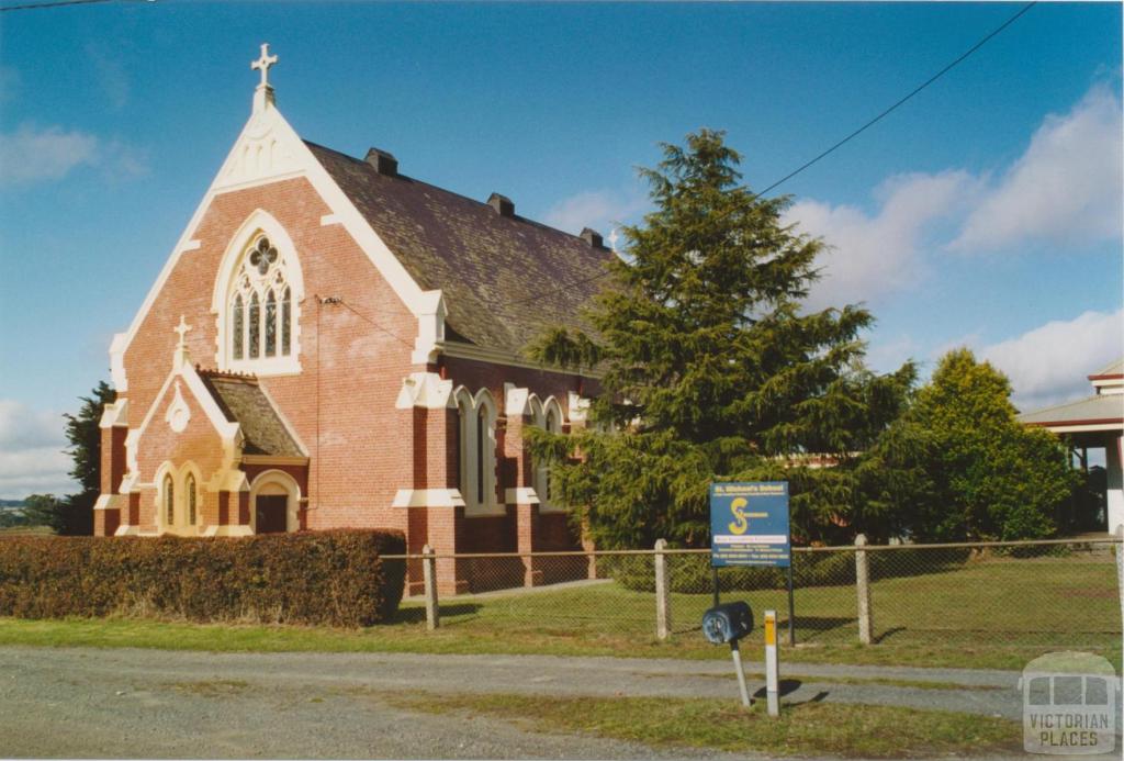 Catholic Church, Springbank (residence and primary school to right), 2005