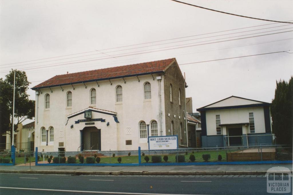 Monte Lauro Social Club, formerly Brunswick West Progress Association Hall, 2005