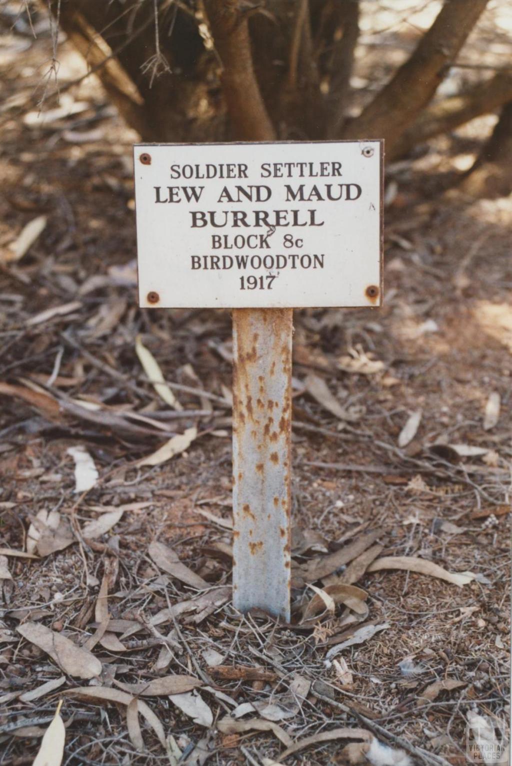 Marker at Merbein memorial garden, 2007