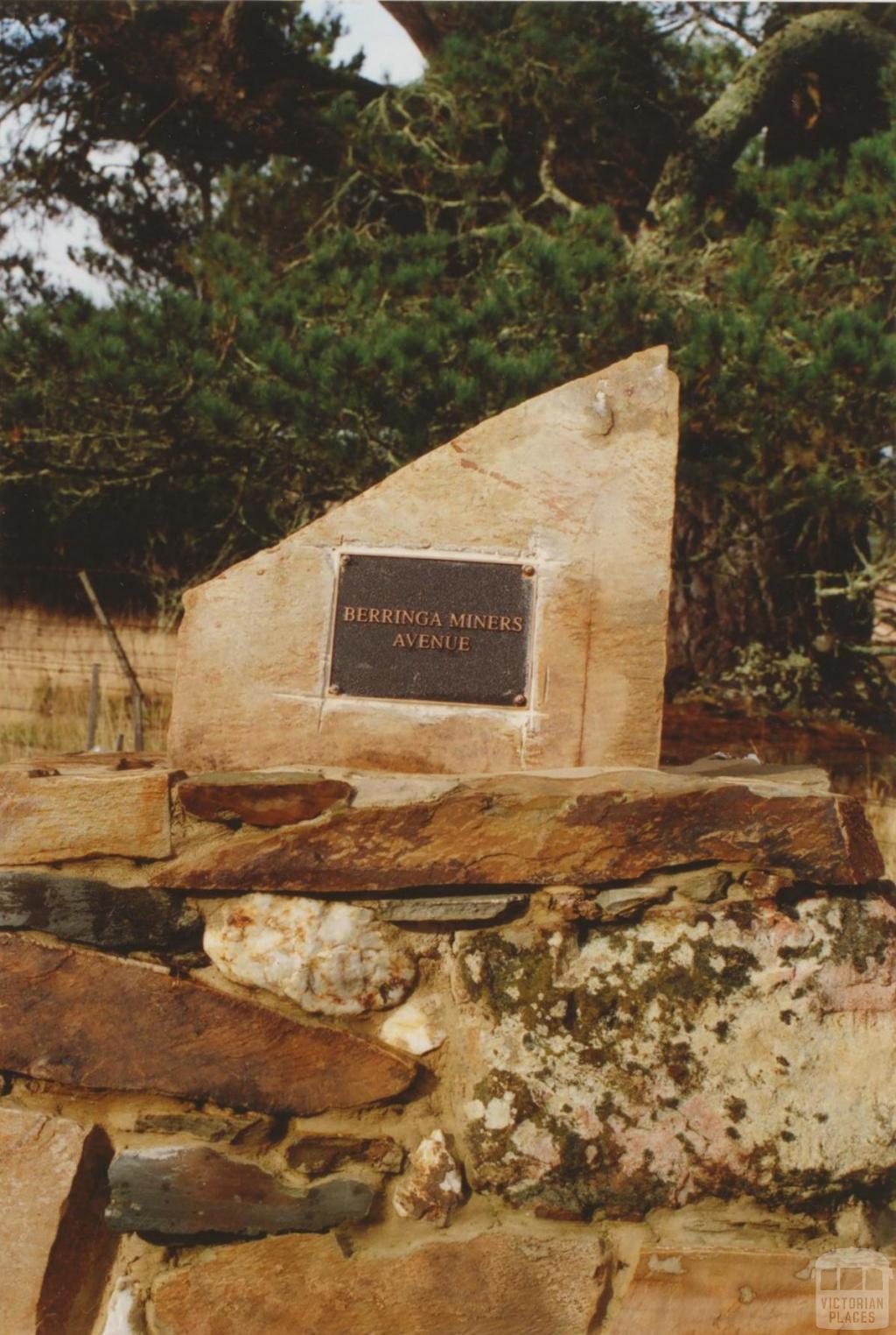 Berringa Miners Avenue plaque, 2008