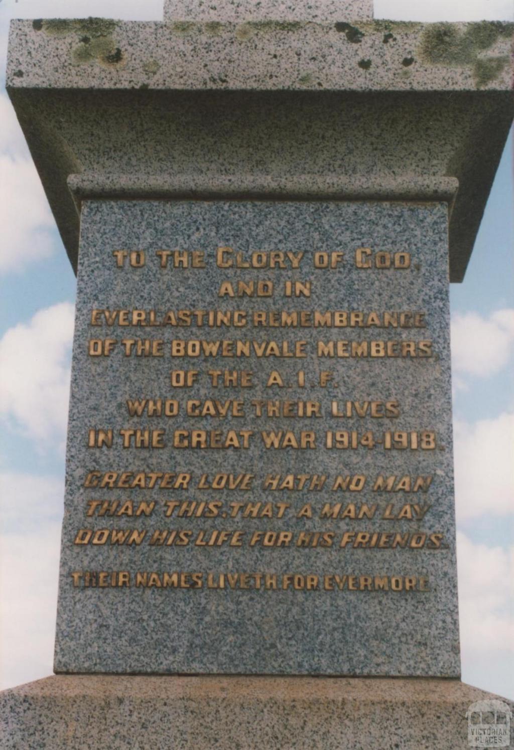 War memorial, Bowenvale, 2008