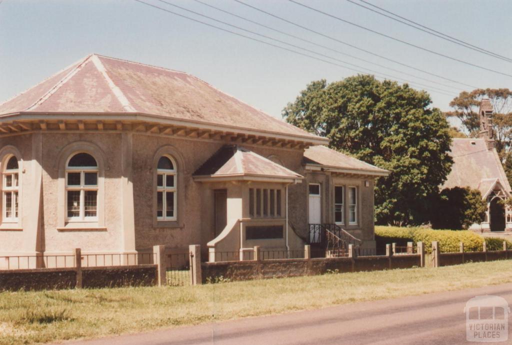 Presbyterian Sunday School hall (1912) and church (1883), Noorat, 2009