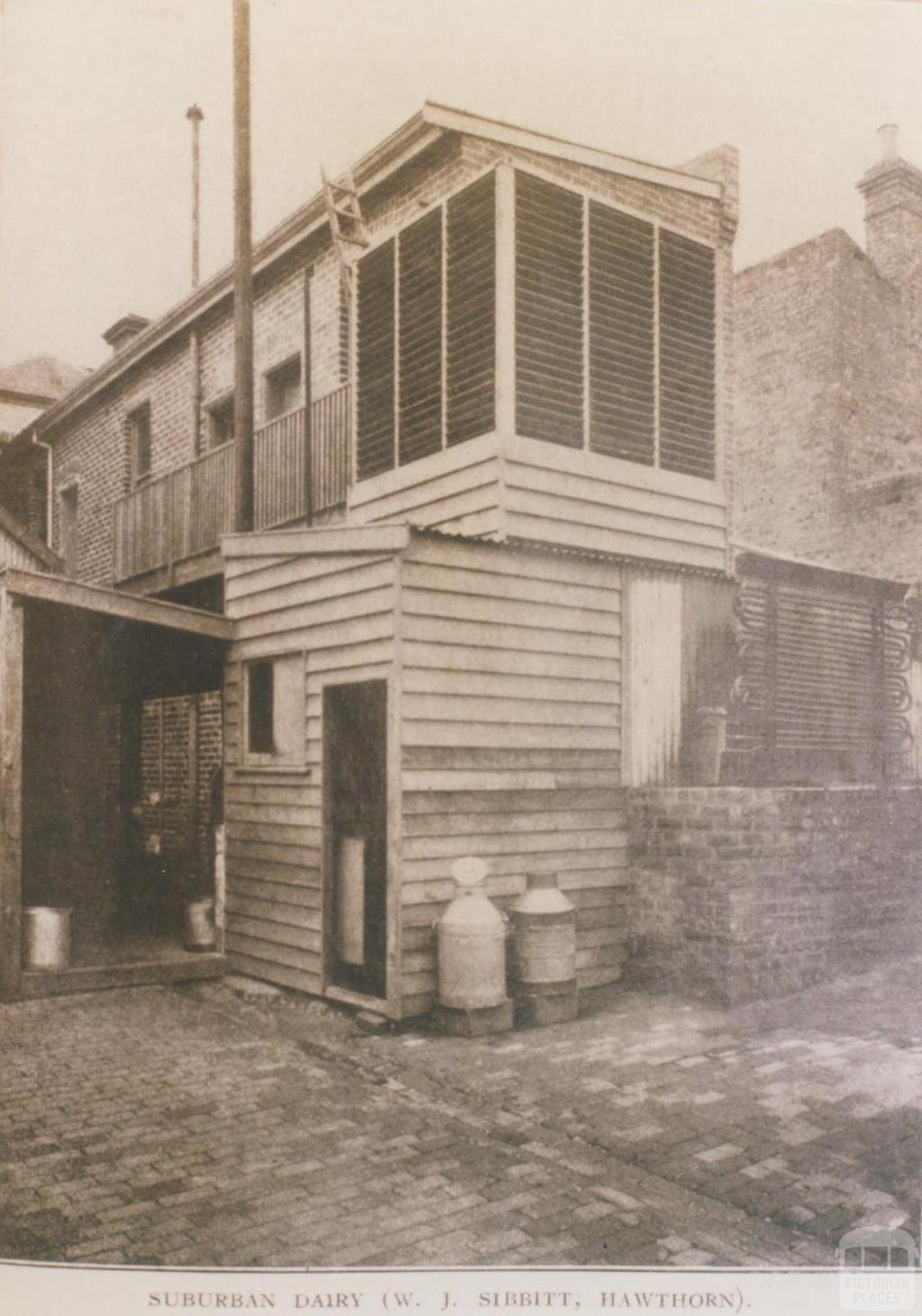 Suburban dairy, Hawthorn, 1911