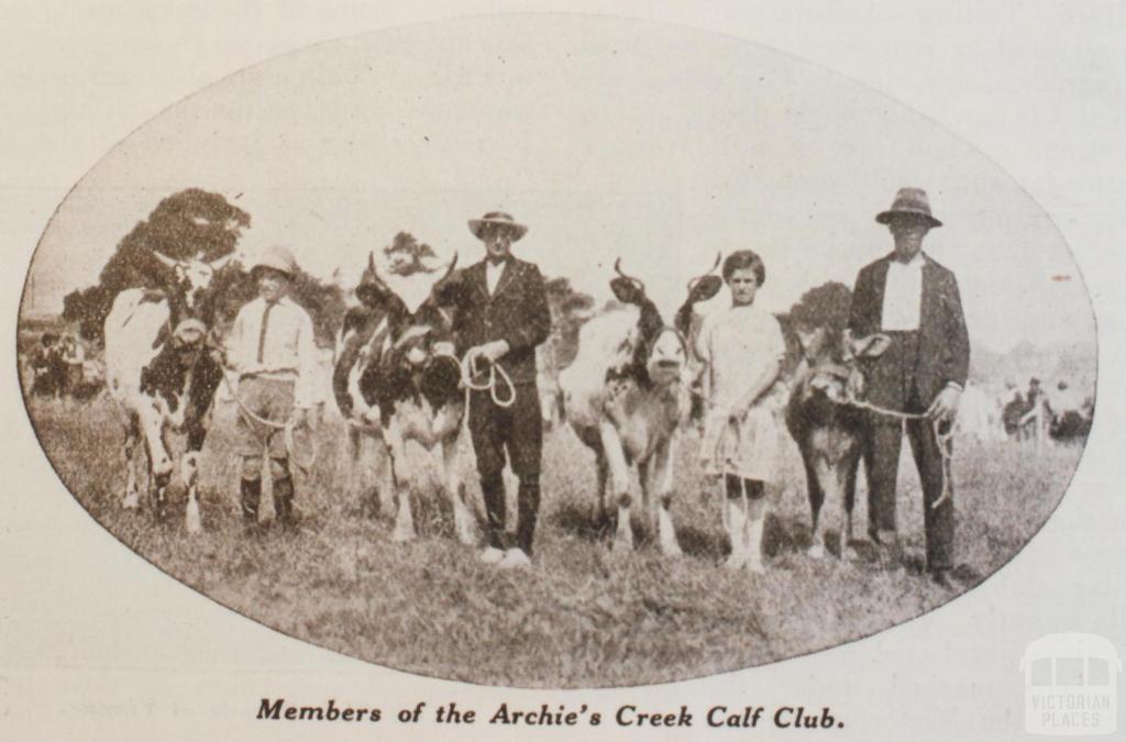 Archies Creek calf club, 1932