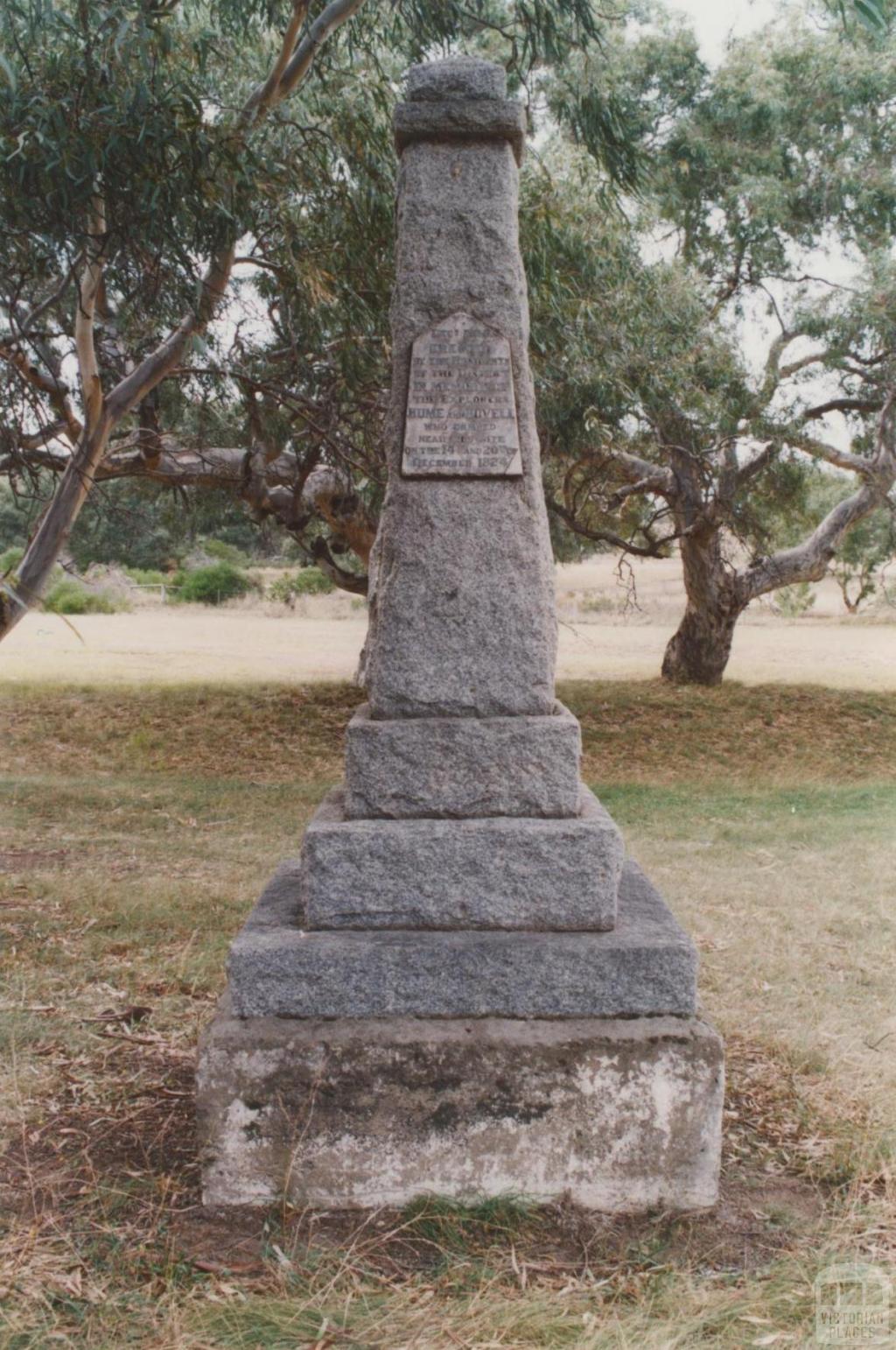 Hume and Hovell memorial (1924), Oaklands Road, Greenvale, 2010