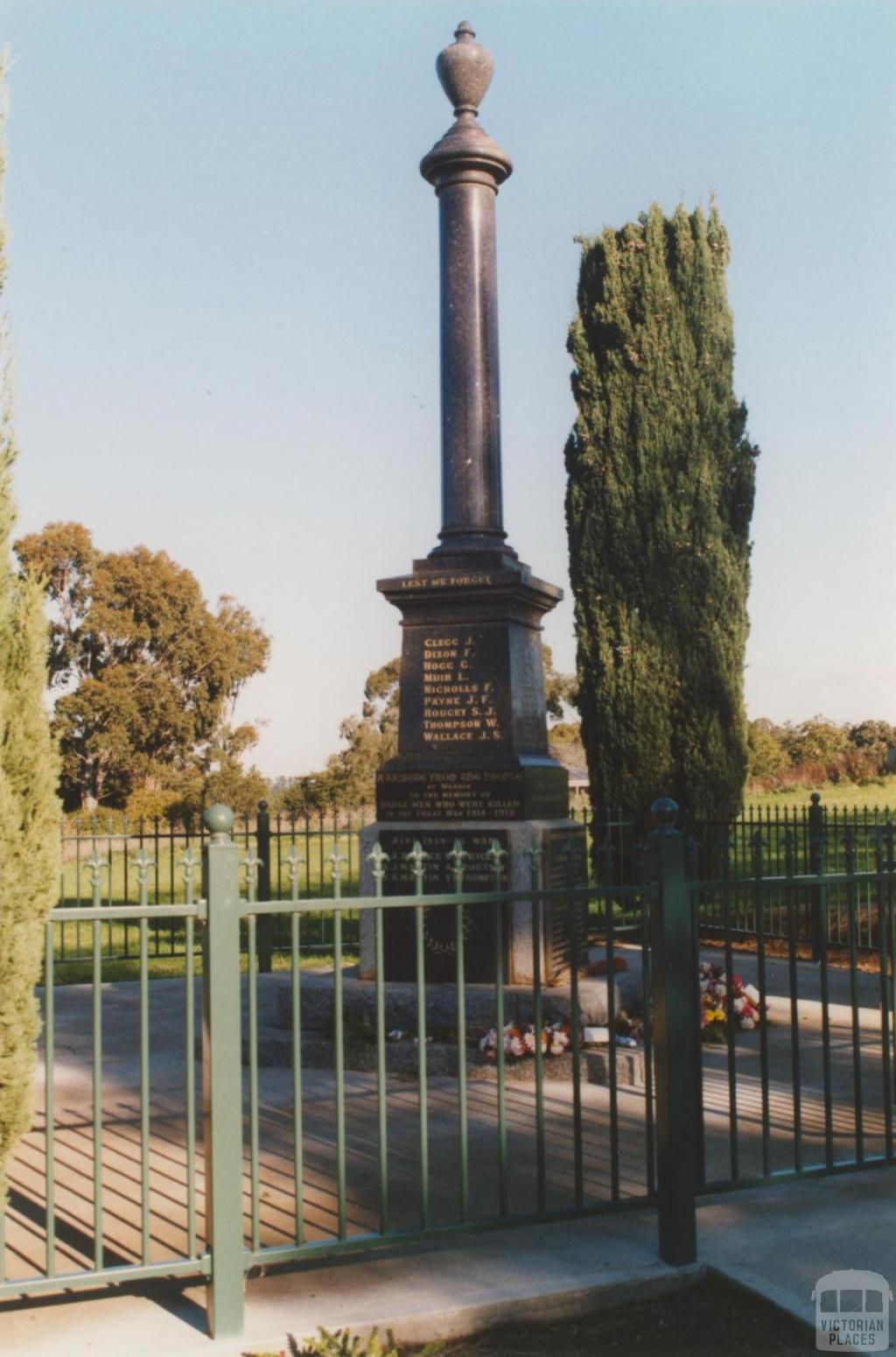 War memorial, Wandin North, 2010