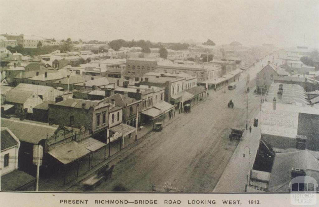 Present Richmond - Bridge Road looking west, 1912