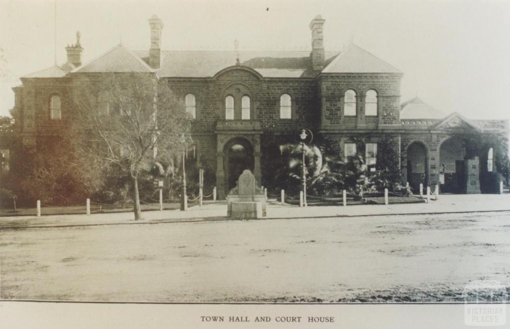 Town hall and court house, Footscray, 1916