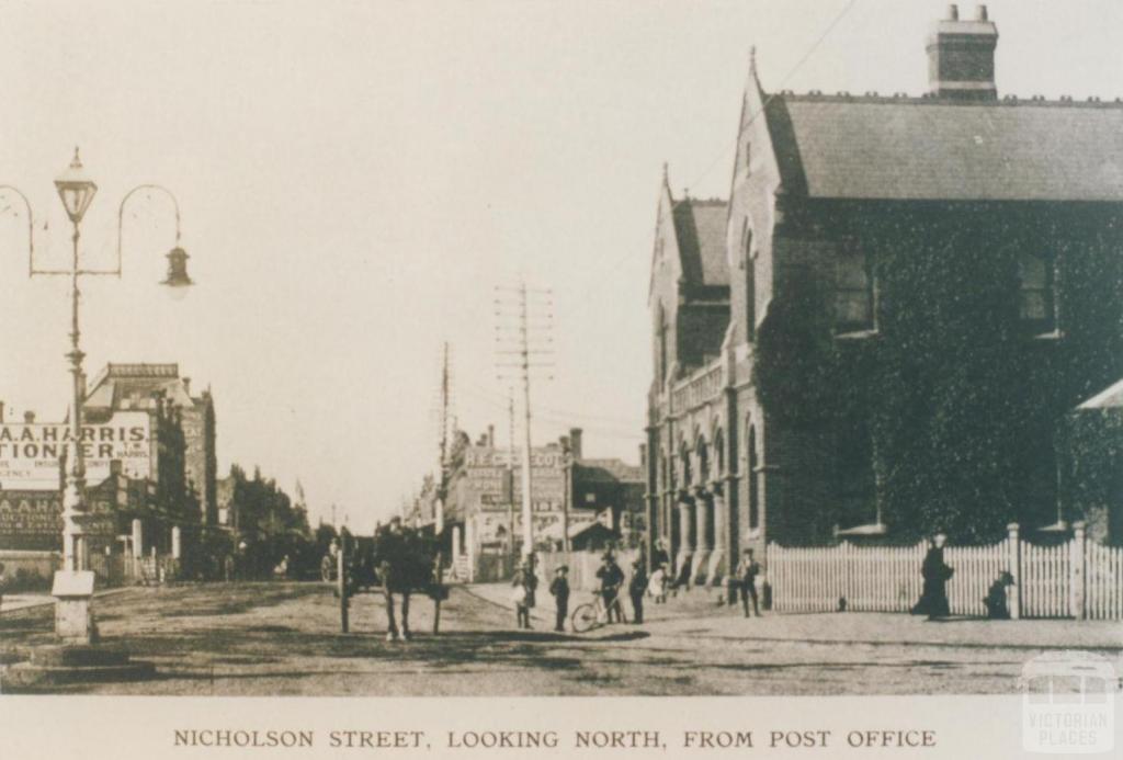 Nicholson Street looking north from post office, Footscray, 1916