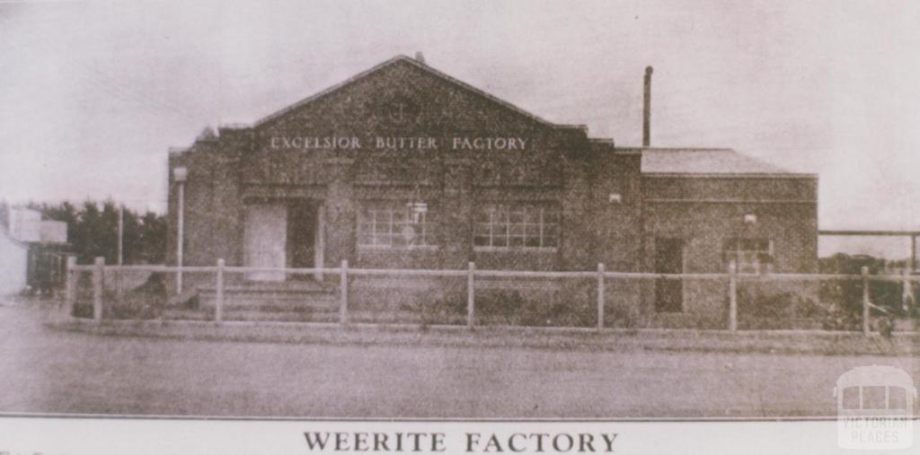 Excelsior butter factory, Weerite, 1934