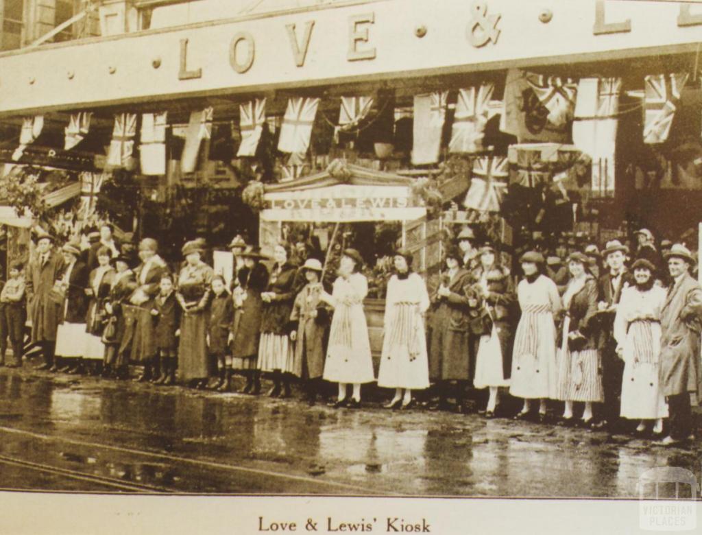 Love & Lewis' Kiosk, Prahran, 1918