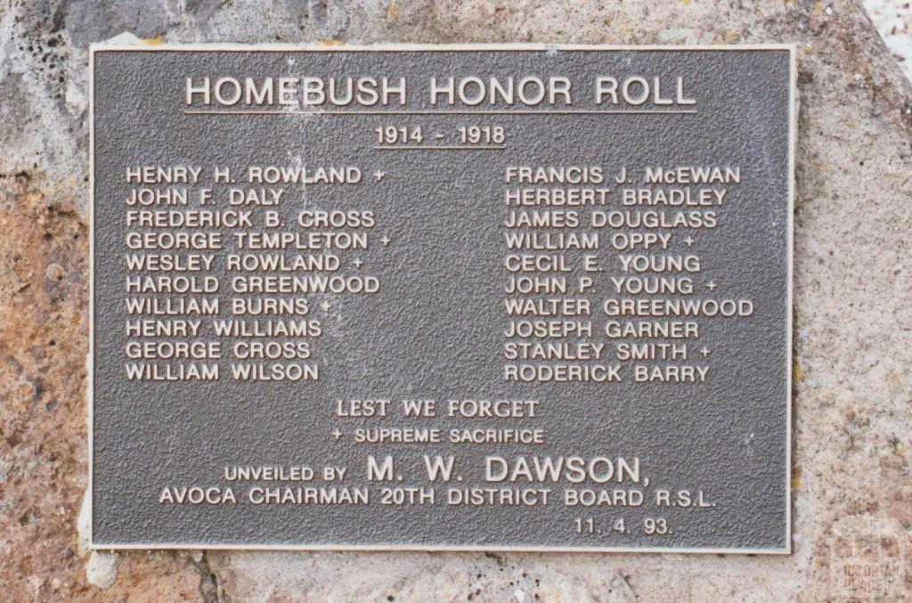 Honour Roll Homebush, 2010