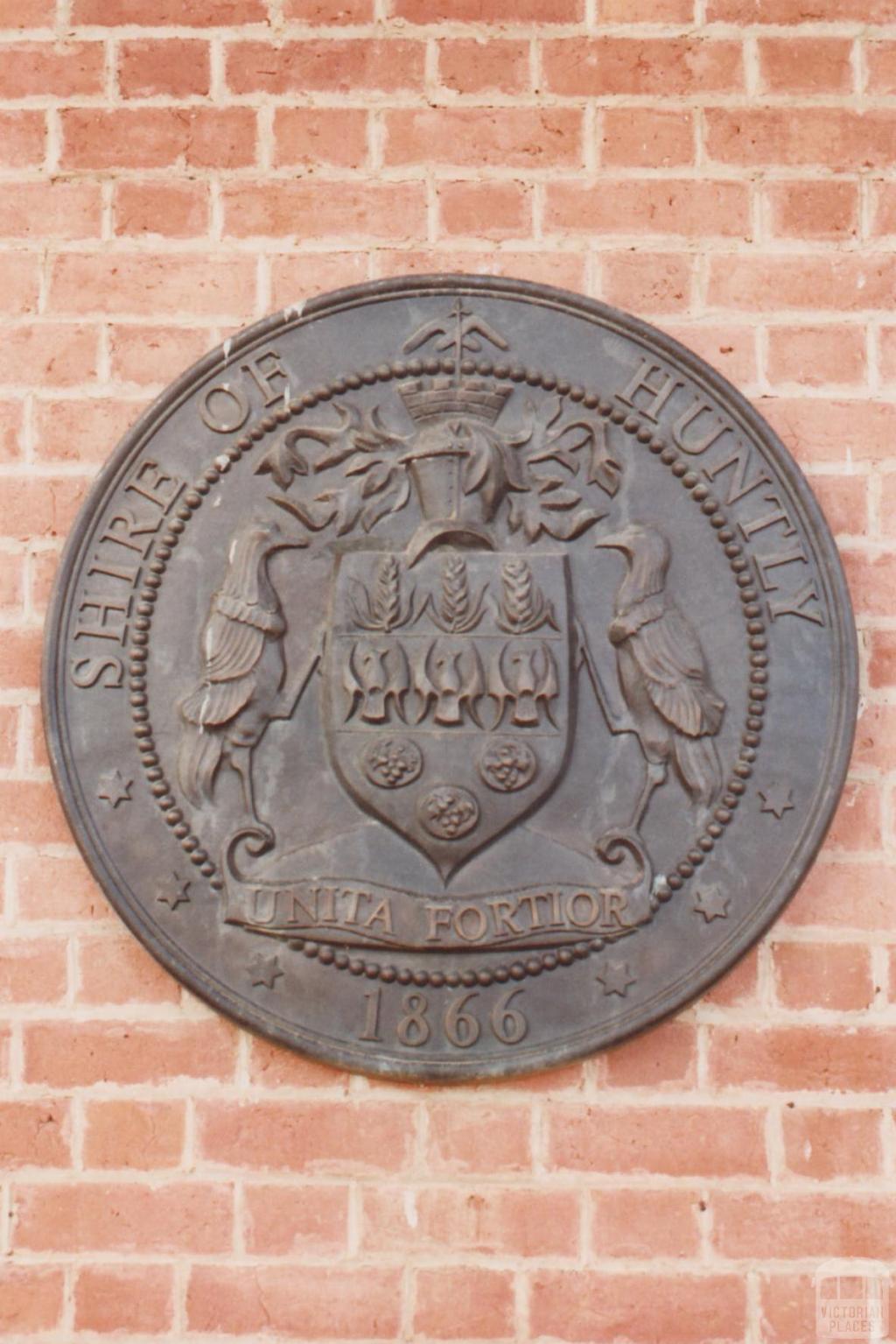 Plaque, Shire of Huntly, 2010