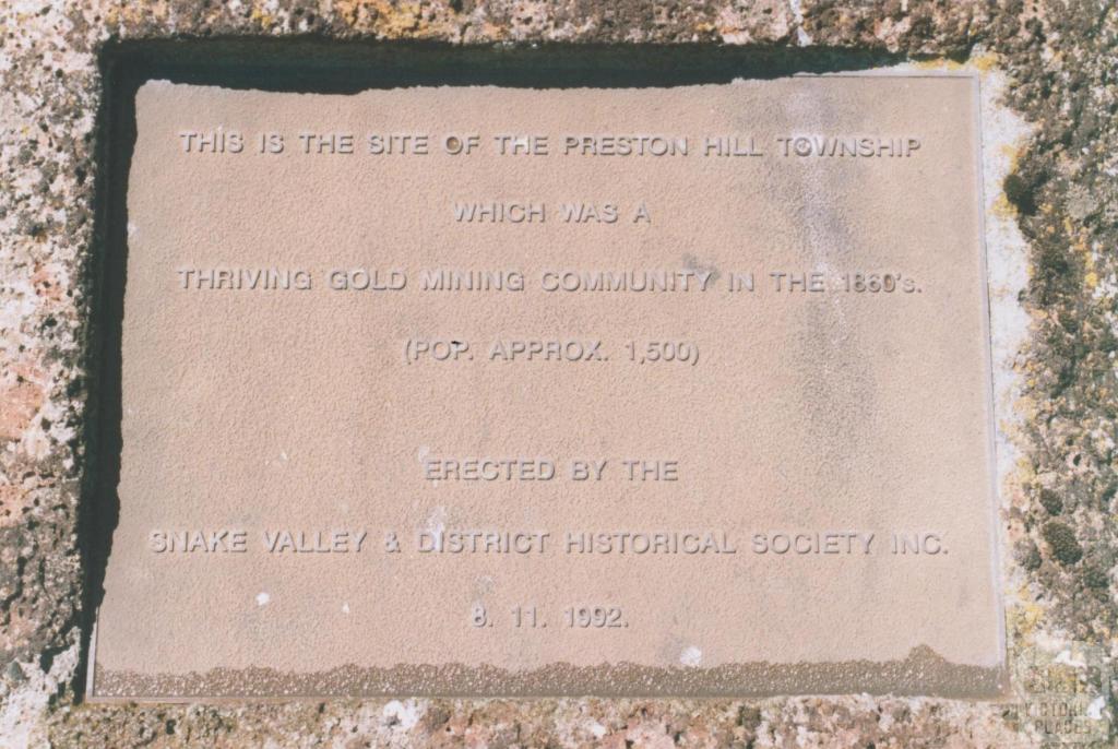 Memorial Plaque near Snake Valley, 2010