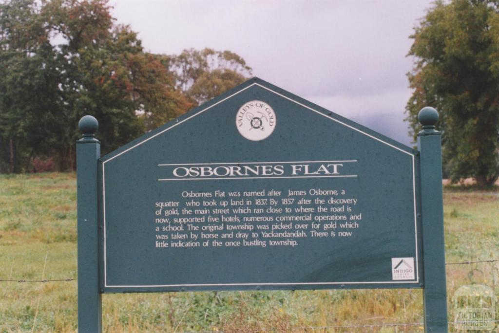 Historical Plaque, Osbornes Flat, 2010