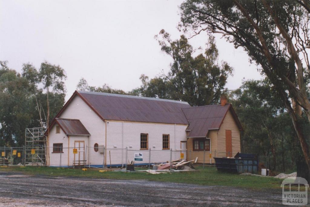 Hall under reconstruction, Osbornes Flat, 2010