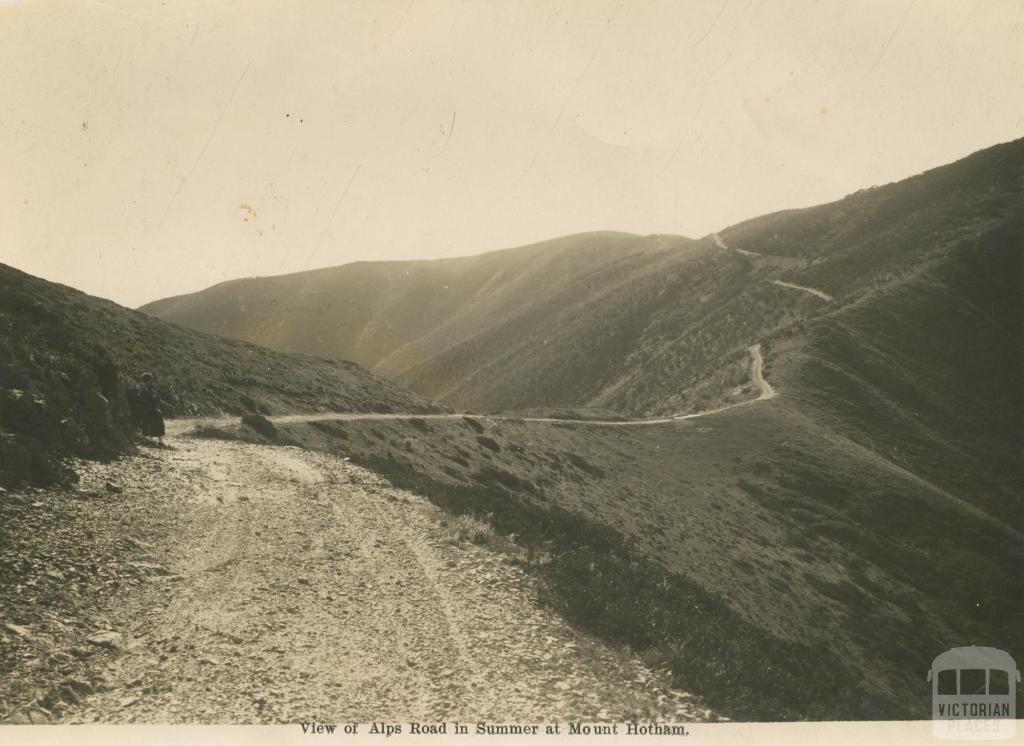 View of Alps Road in summer at Mount Hotham