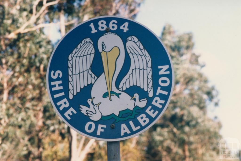 Roadside sign Alberton Shire, 1980