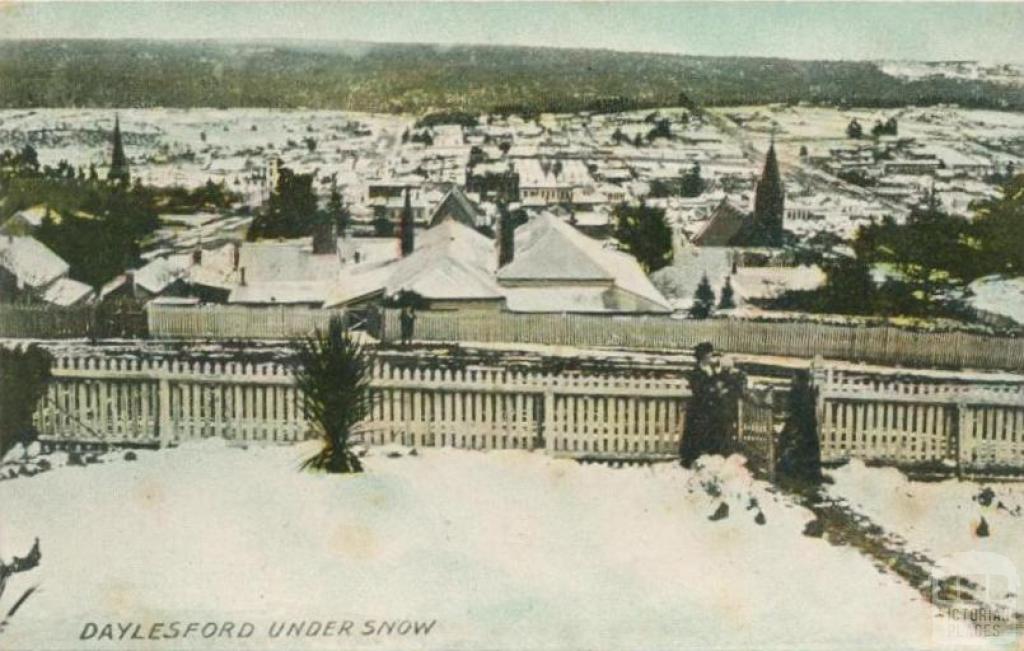 Daylesford under snow, 1910