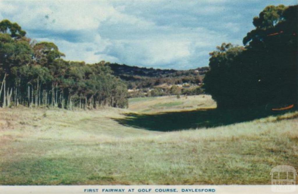 First fairway at golf course, Daylesford, 1957