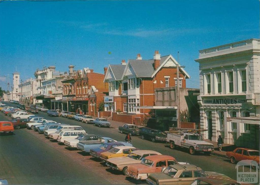 View along Vincent Street, main street of Daylesford, 1967