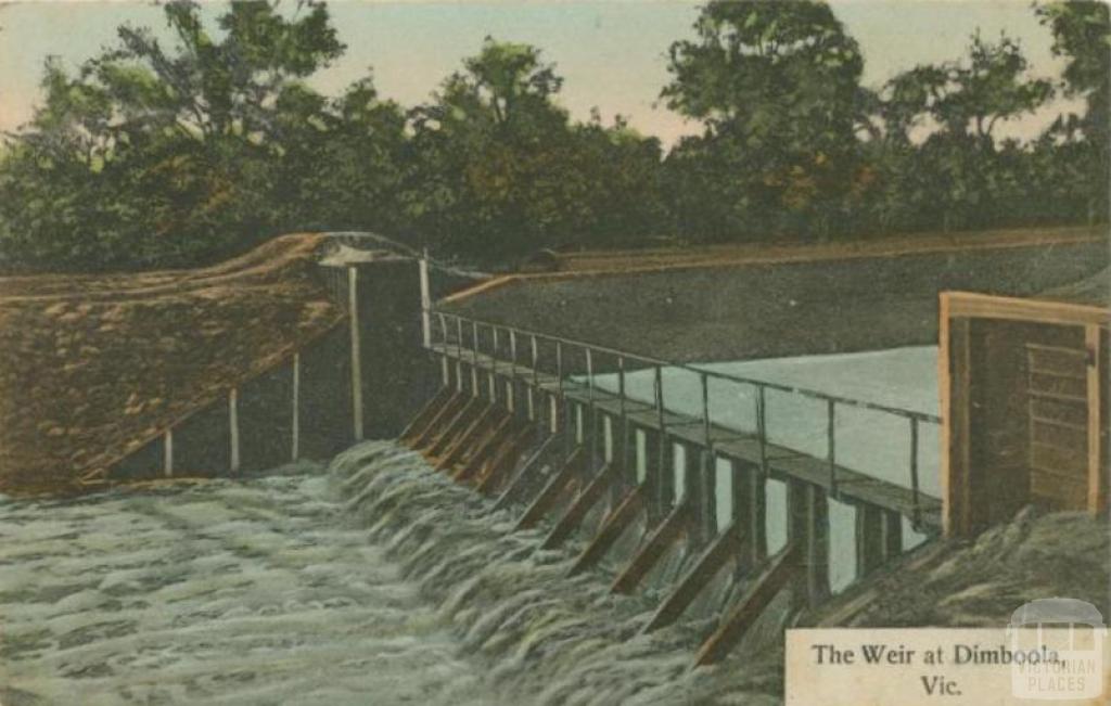 The weir at Dimboola, 1908