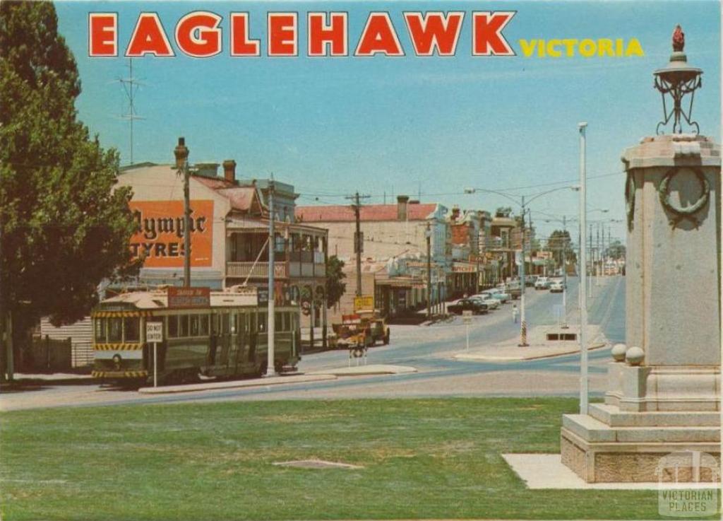 The Cenotaph and High Street, Eaglehawk