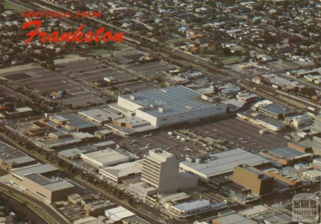 Aerial view of main business centre of Frankston