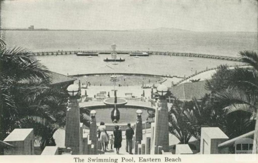 The Swimming Pool, Eastern Beach, Geelong, 1948