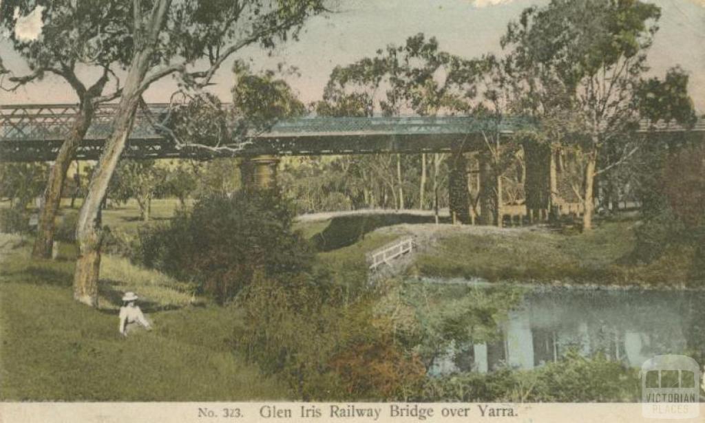 Glen Iris Railway Bridge over Yarra, Toorak, 1908