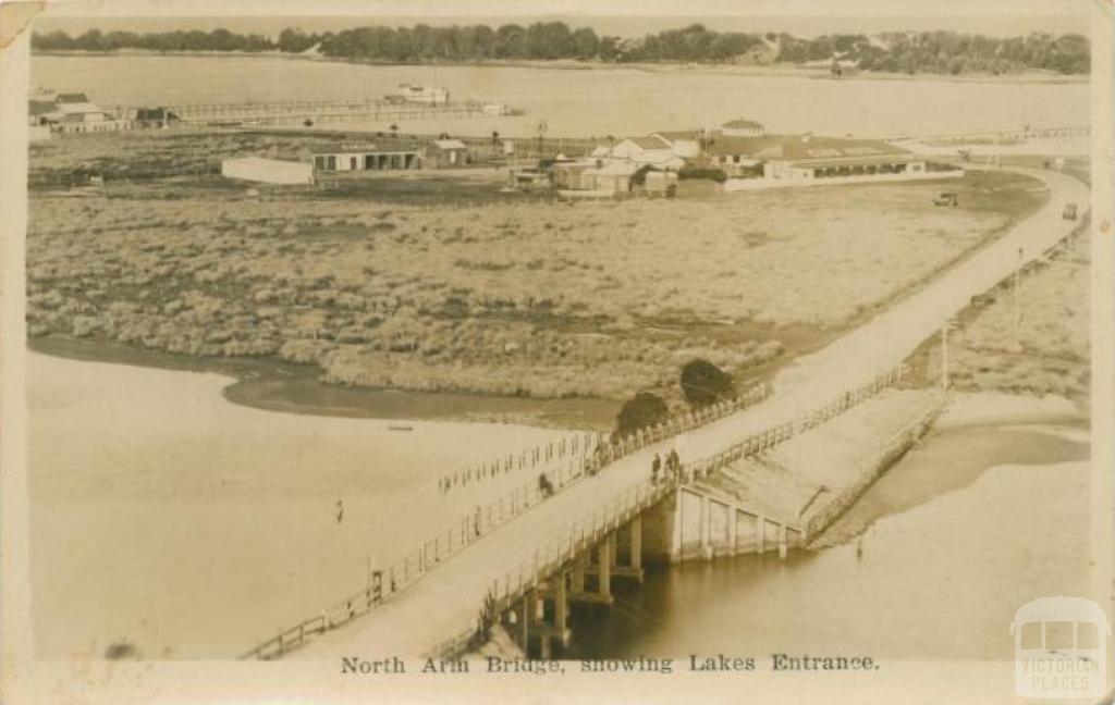 North Arm Bridge showing Lakes Entrance