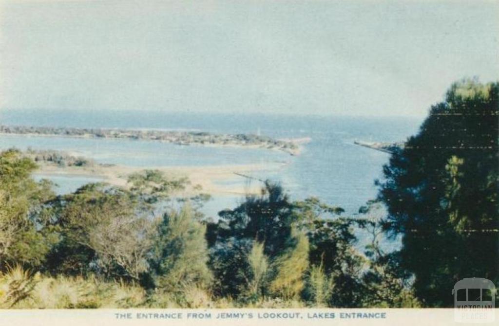 The Entrance from Jemmy's Lookout, Lakes Entrance, 1955