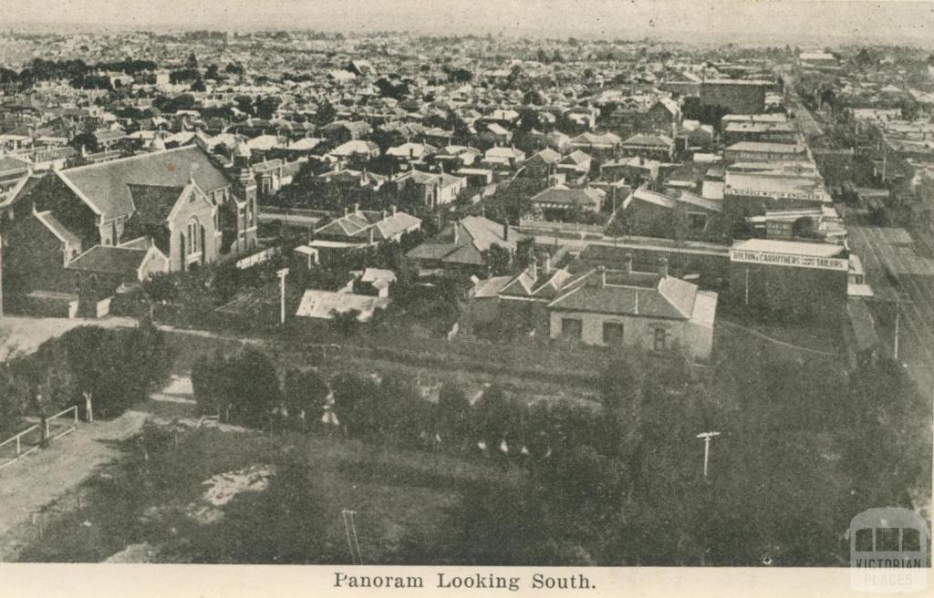 Panorama looking south, Malvern, 1922