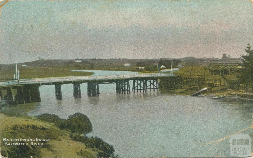 Maribyrnong Bridge, Saltwater River, 1906