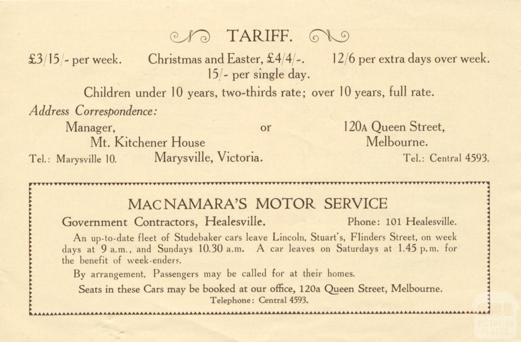 Mount Kitchener House, Marysville, c1925, page 4