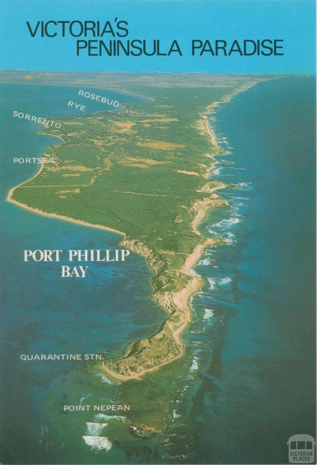 Aerial view of Point Nepean and the Peninsula