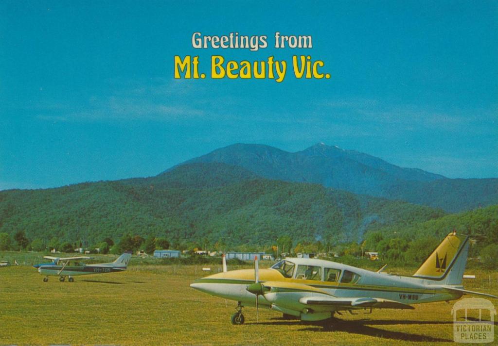 Mount Beauty Aerodrome with Mt Bogong in background