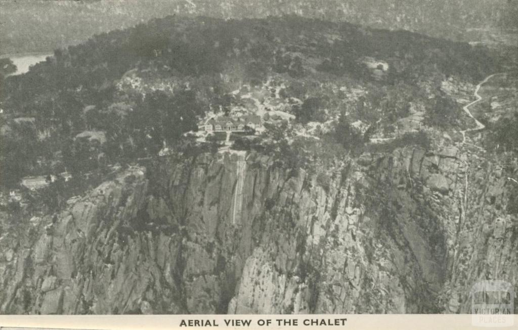 Aerial View of the Chalet, Mount Buffalo, 1953