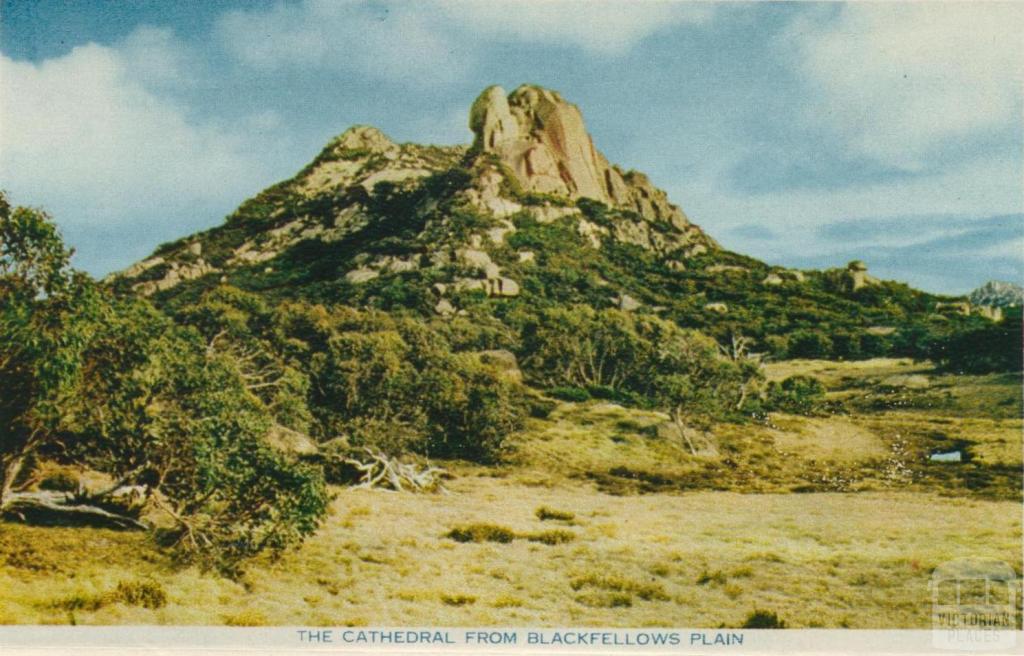 The Cathedral from Blackfellows Plain, Mount Buffalo, 1958