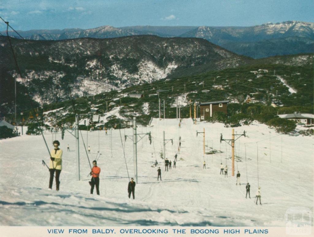 View from Baldy overlooking the Bogong Plains, Mount Buller, 1974