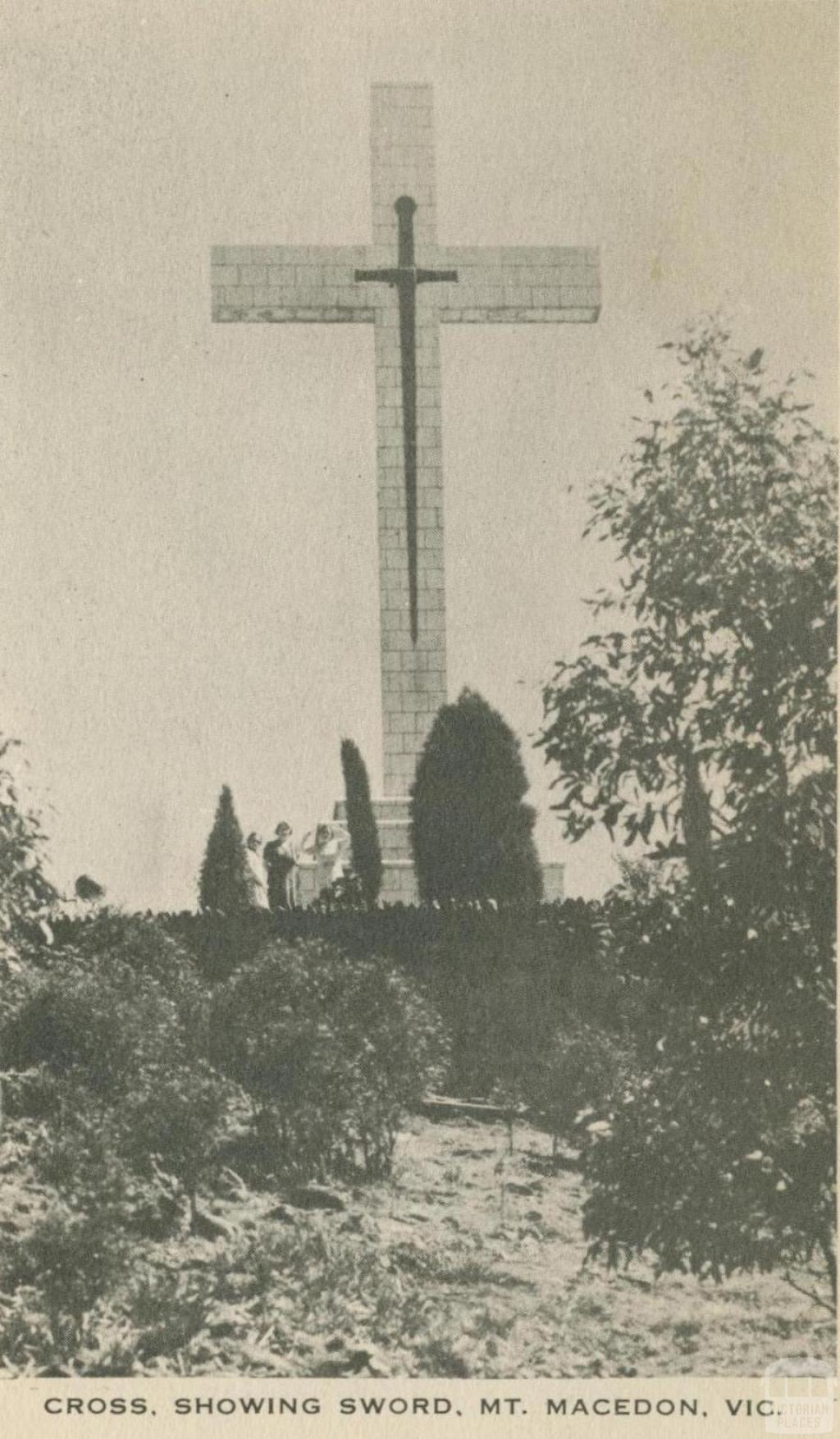 Cross, Showing Sword, Mount Macedon, 1949