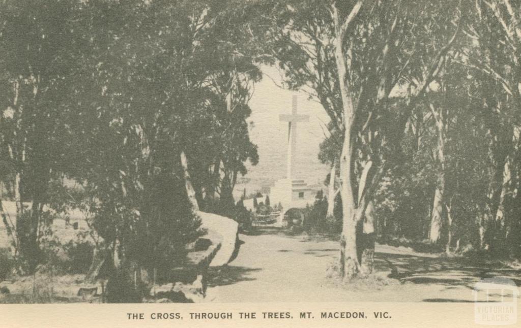 The Cross, through the trees, Mount Macedon, 1949