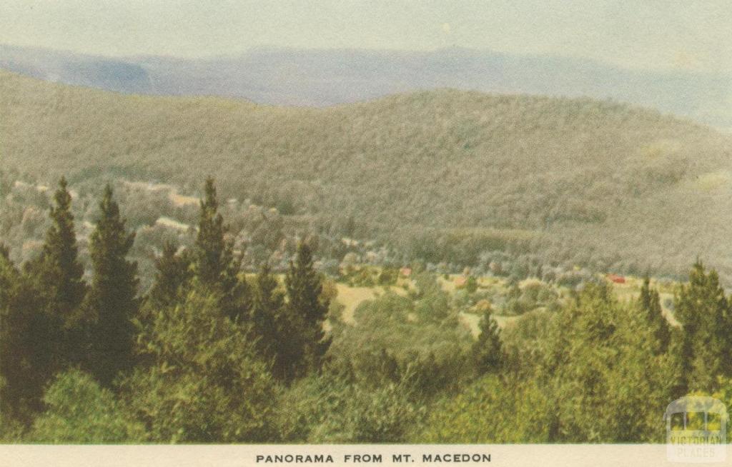 Panorama from Mount Macedon, 1955